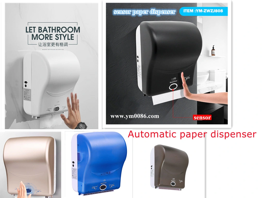 Plastic Touchless Toilet Hand Paper Roll Wipe Tissue Dispenser for Washroom and Kitchen
