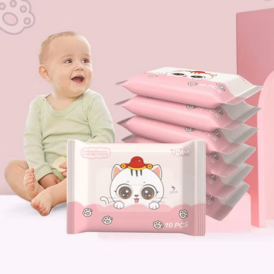 Lenços umedecidos personalizados de alta qualidade por atacado, papel úmido embrulhado com logotipo privado